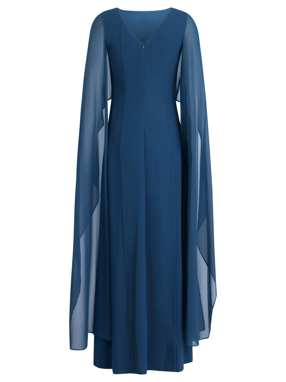 APART Langes Kleid mit Chiffon-Cape | petrol