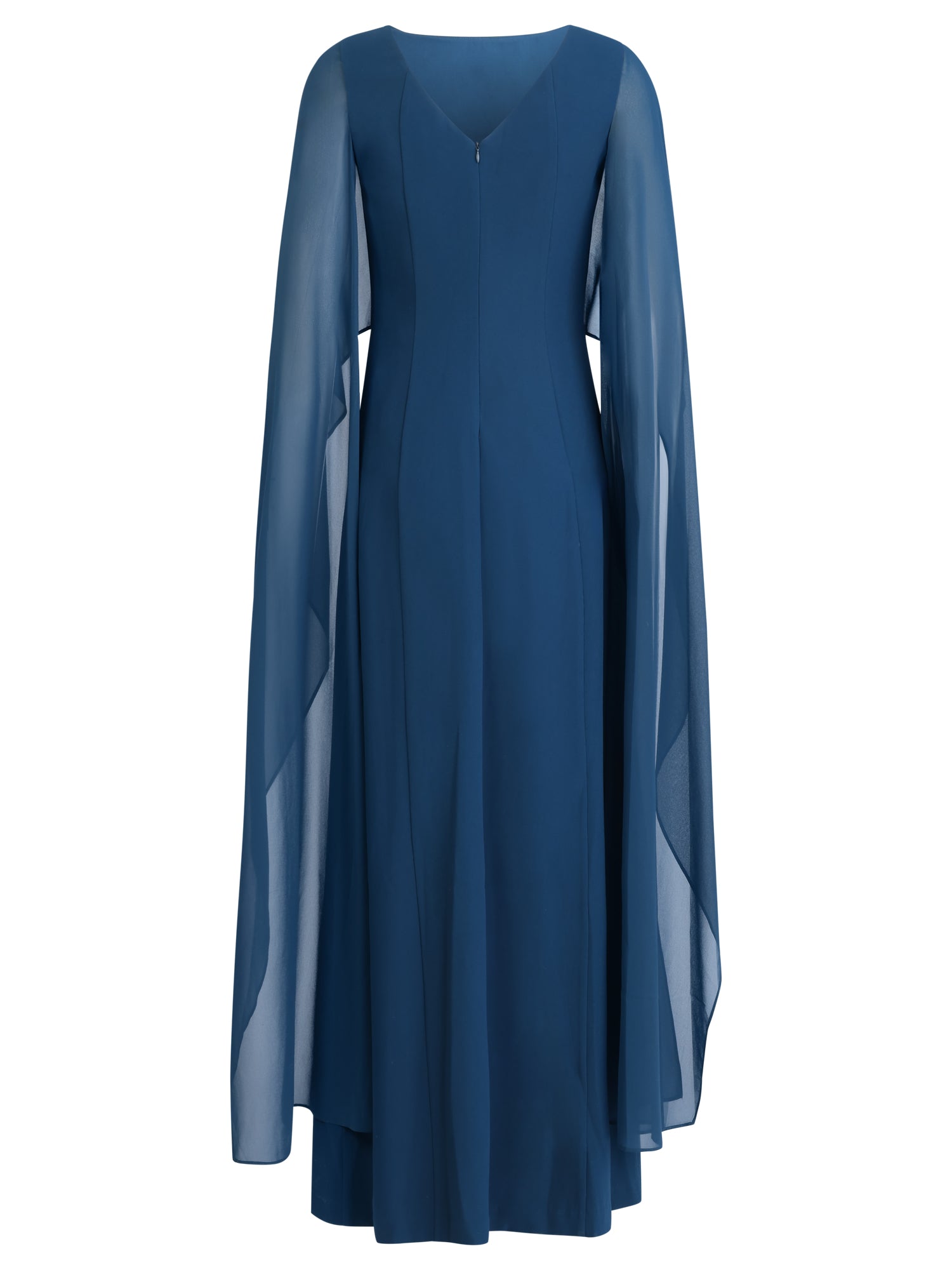 APART Langes Kleid mit Chiffon-Cape | petrol