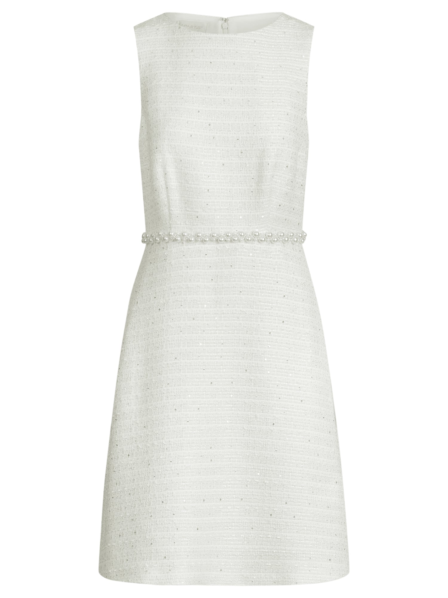 APART Bouclékleid mit Perlenborte | creme
