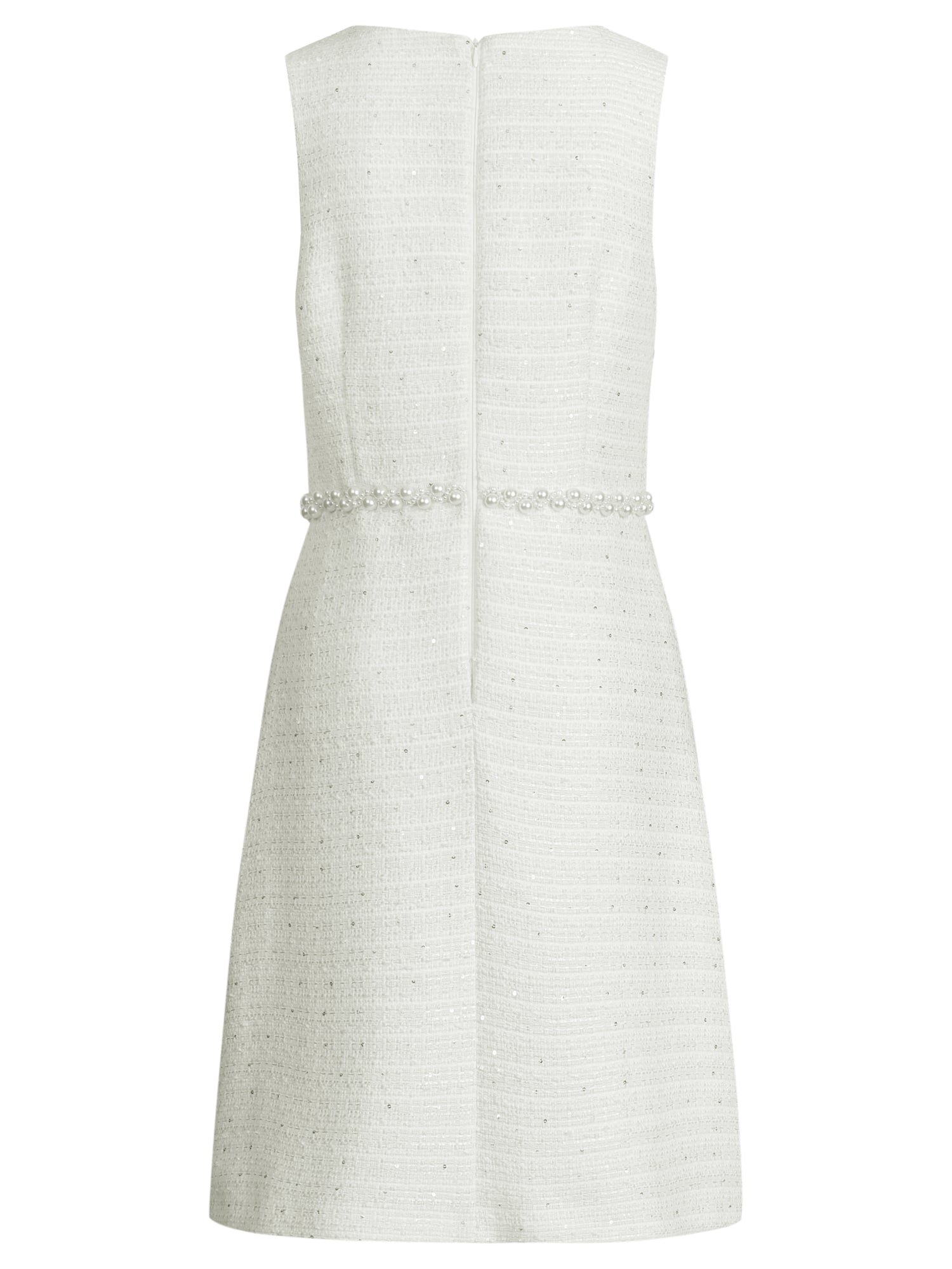 APART Bouclékleid mit Perlenborte | creme