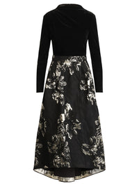APART Abendkleid aus Samt und Jacquard | schwarz-gold