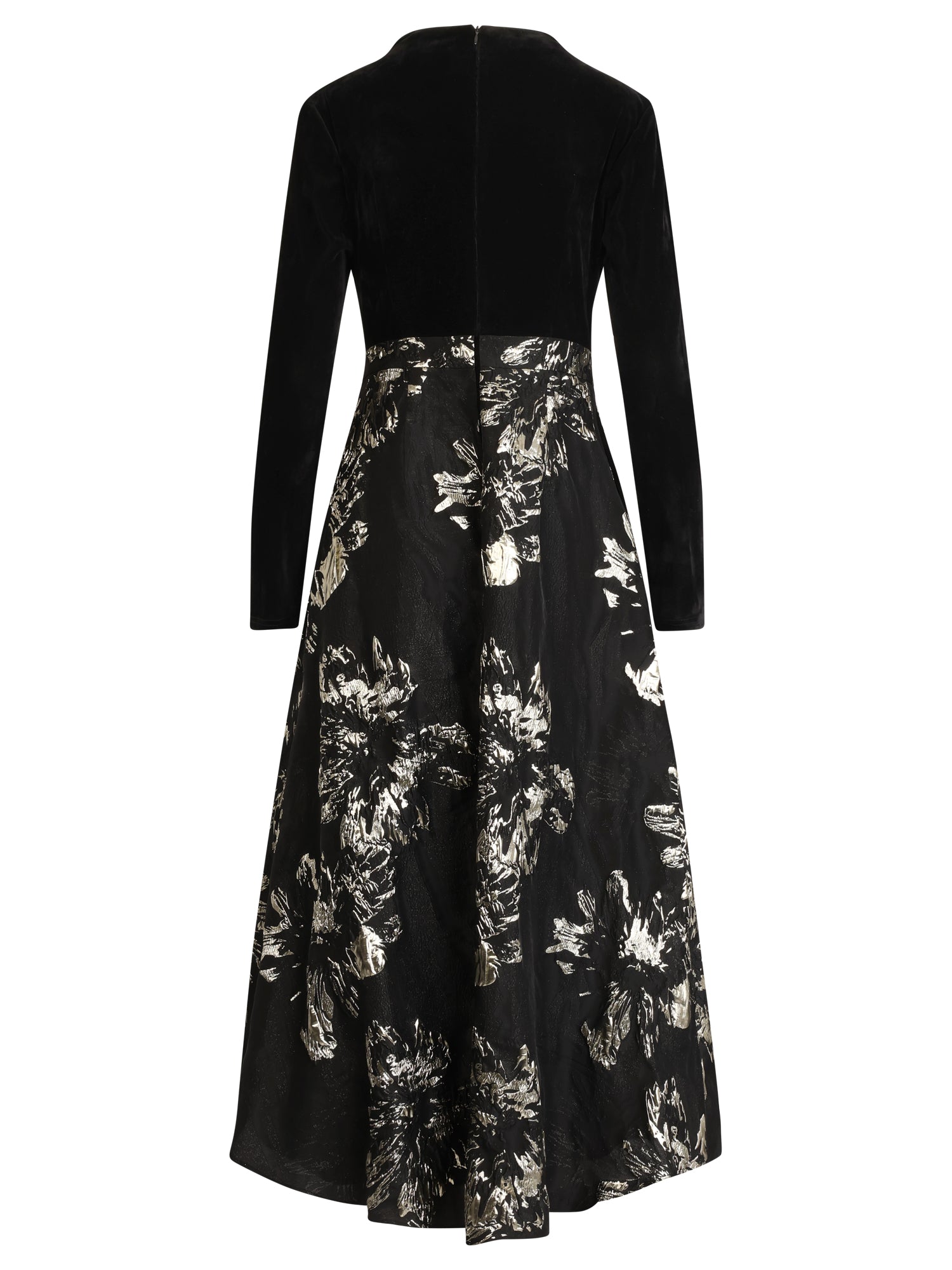 APART Abendkleid aus Samt und Jacquard | schwarz-gold