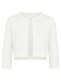Strickbolero mit 3/4-Ärmeln | cream
