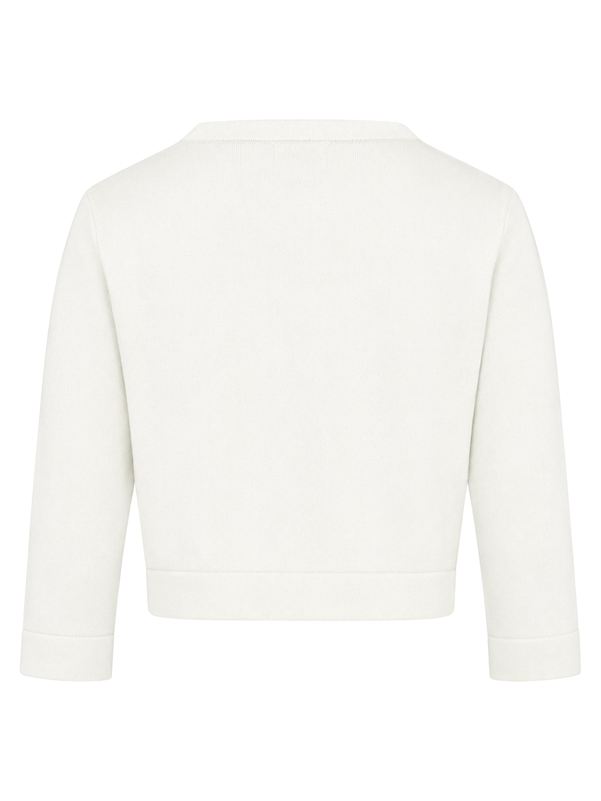 Strickbolero mit 3/4-Ärmeln | cream
