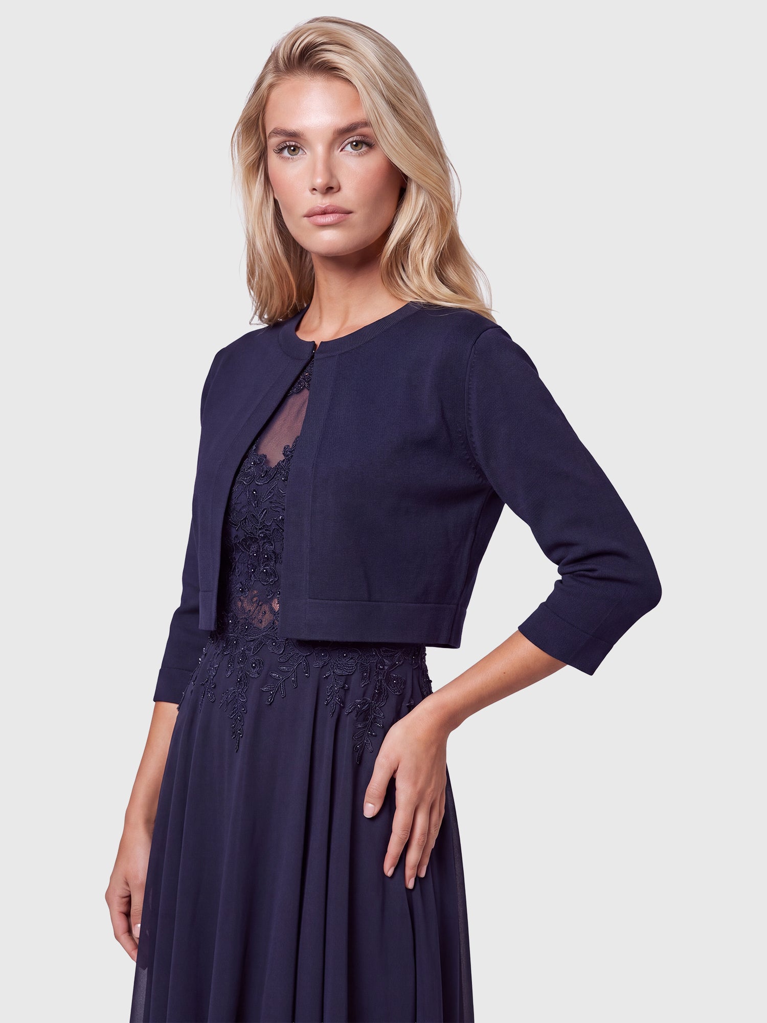 Strickbolero | nachtblau