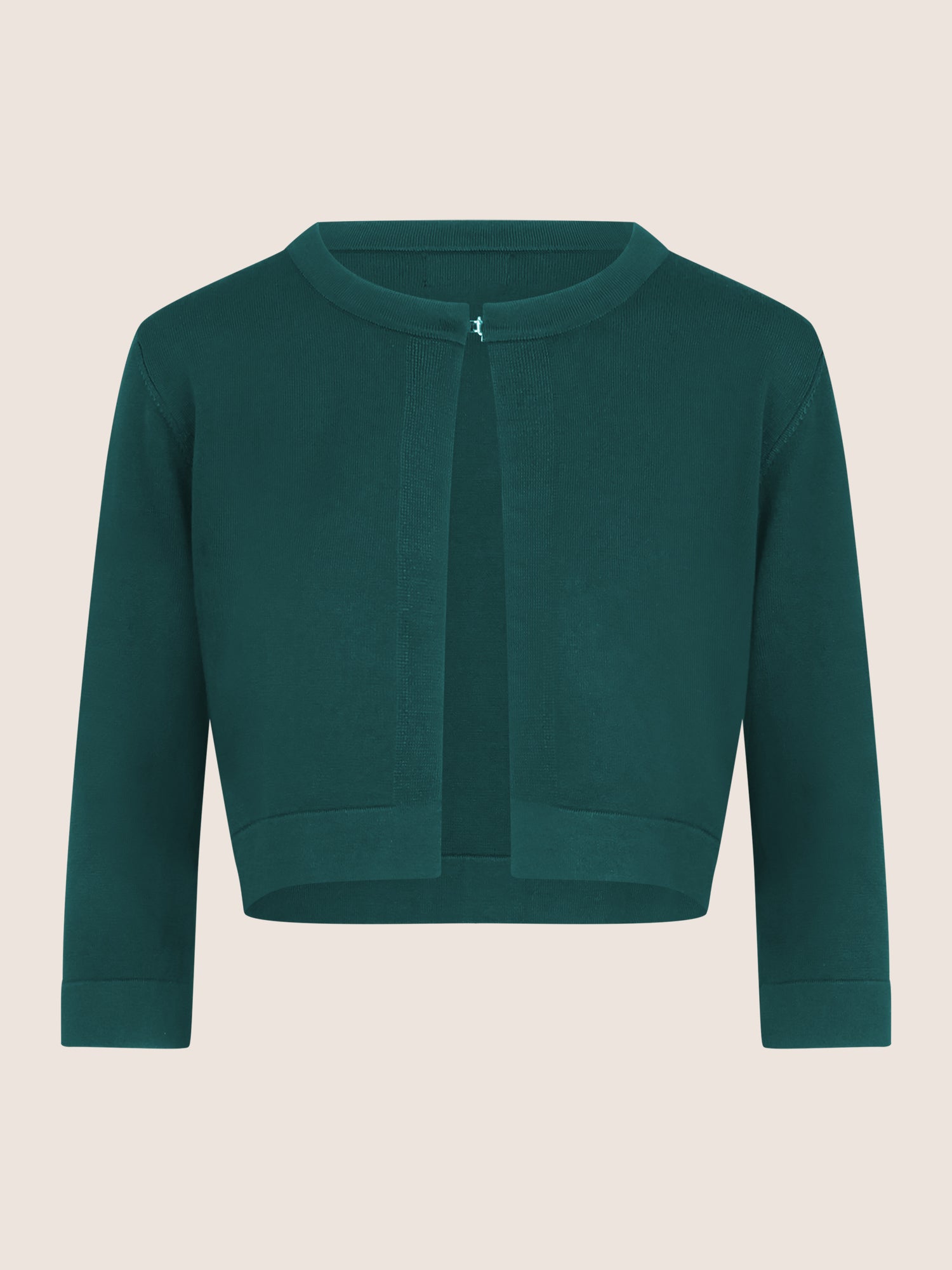 Strickbolero mit 3/4-Ärmeln | emerald