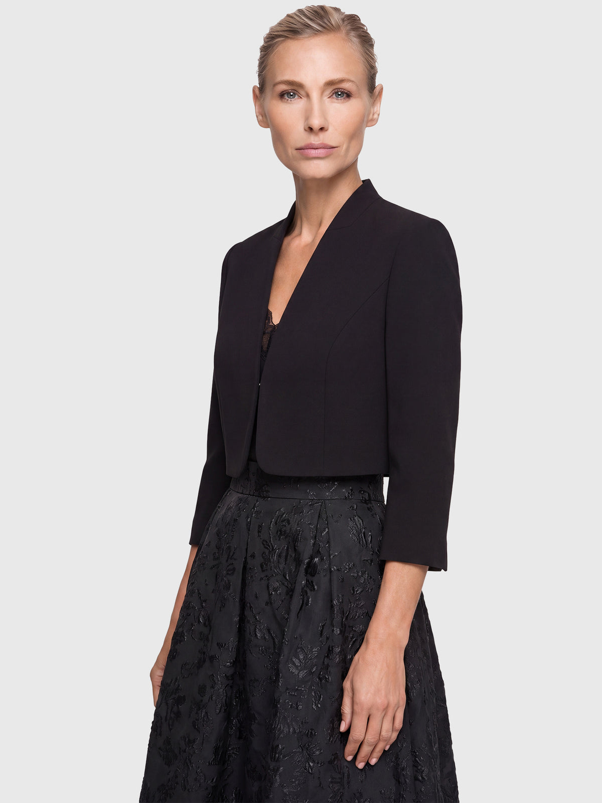 Kleiner Bolero aus Heavy Jersey | schwarz