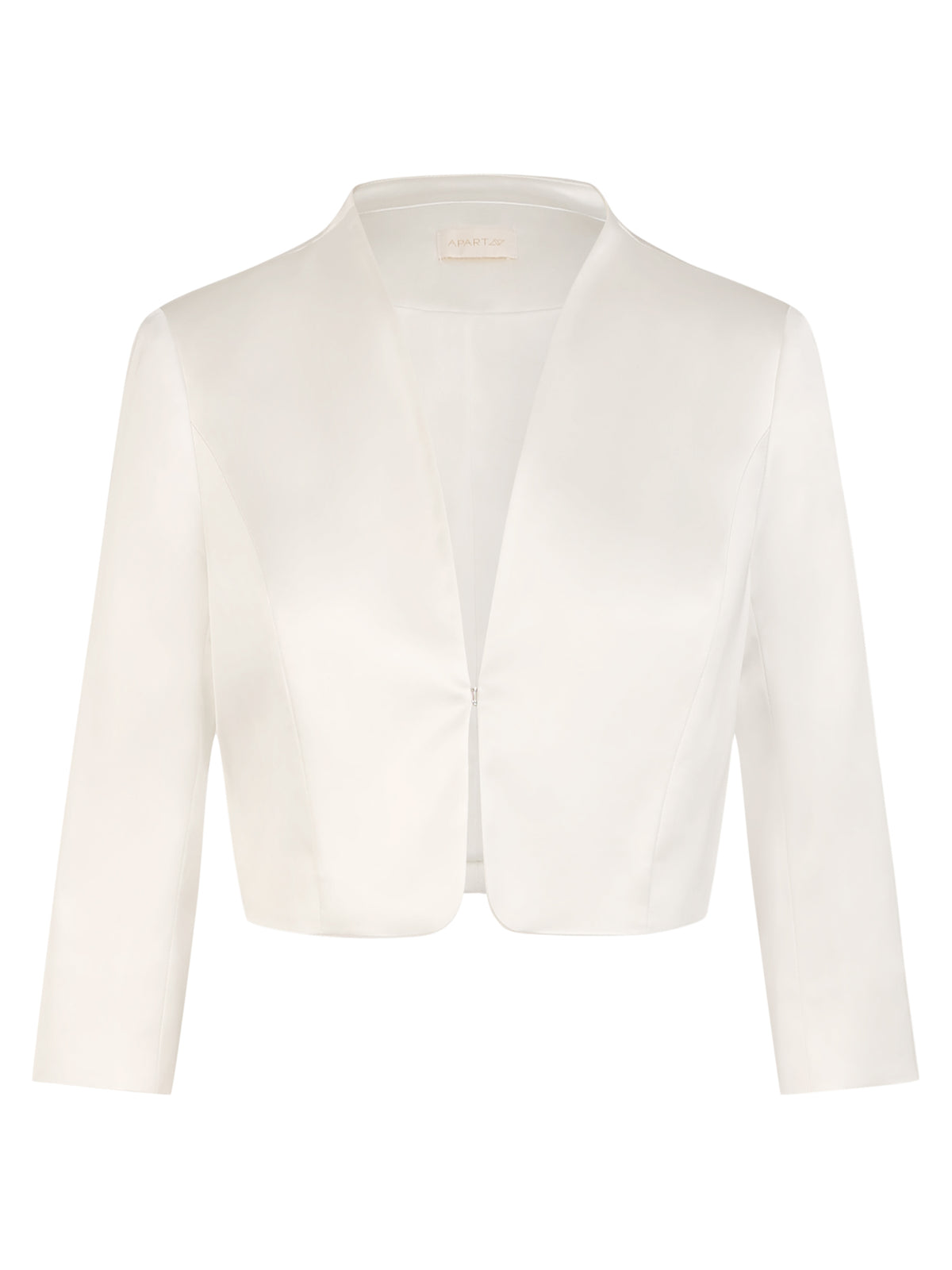 Kleiner Bolero aus elastischer Satinqualität | cream