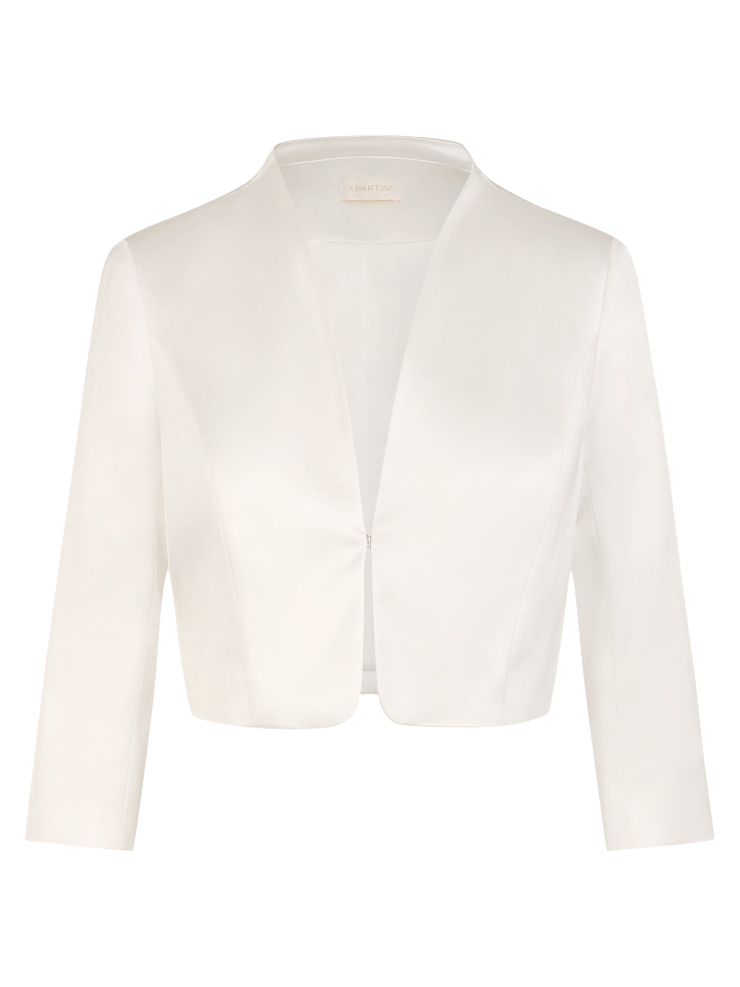 Kleiner Bolero aus elastischer Satinqualität | cream