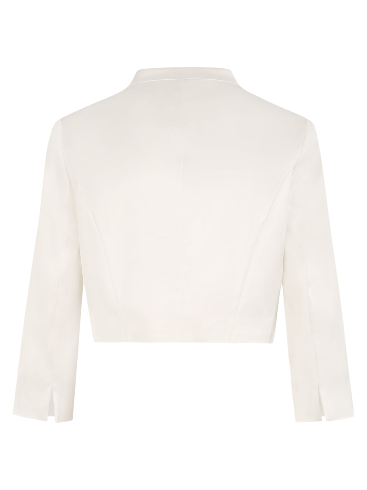 Kleiner Bolero aus elastischer Satinqualität | cream