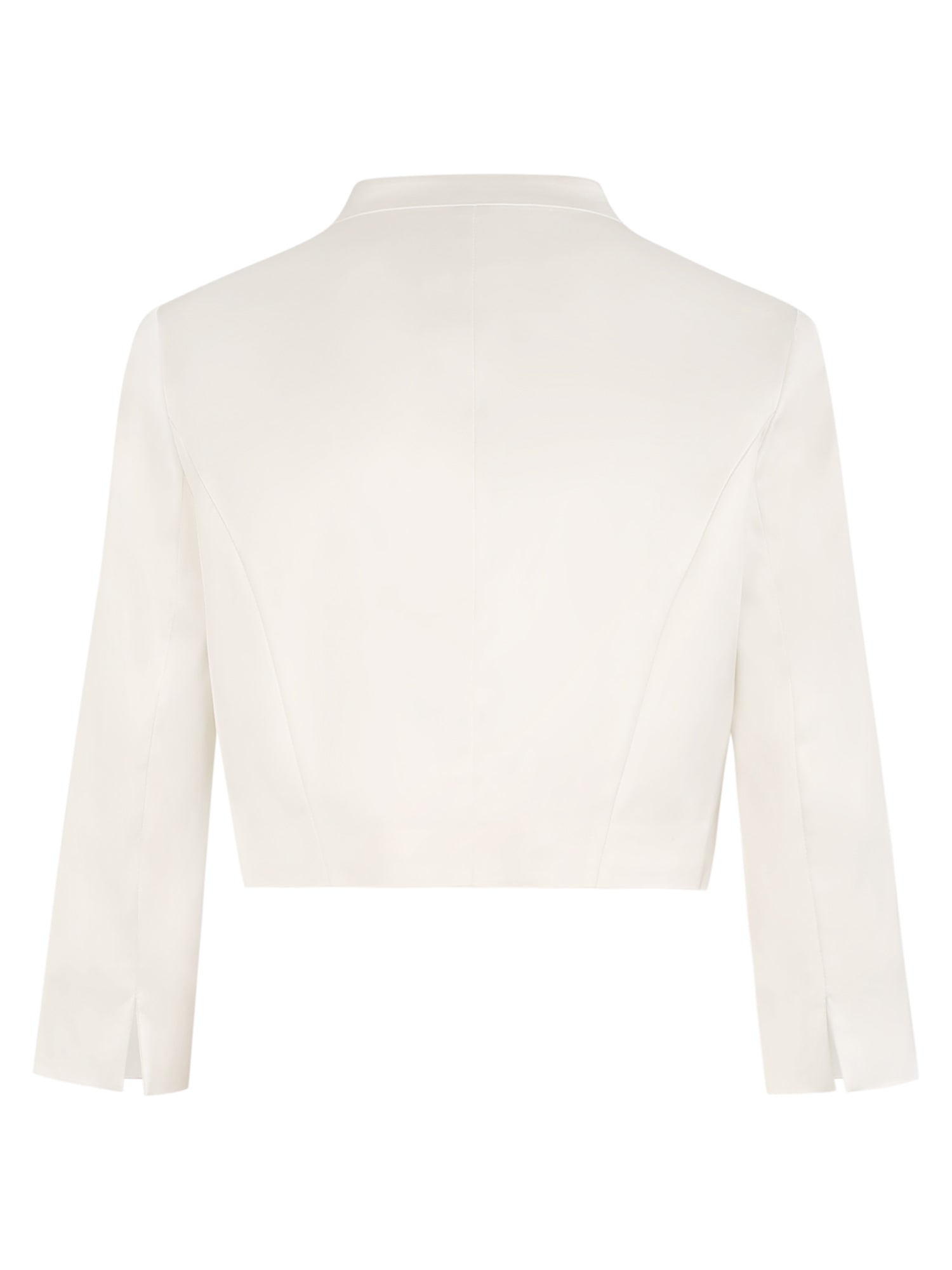 Kleiner Bolero aus elastischer Satinqualität | cream