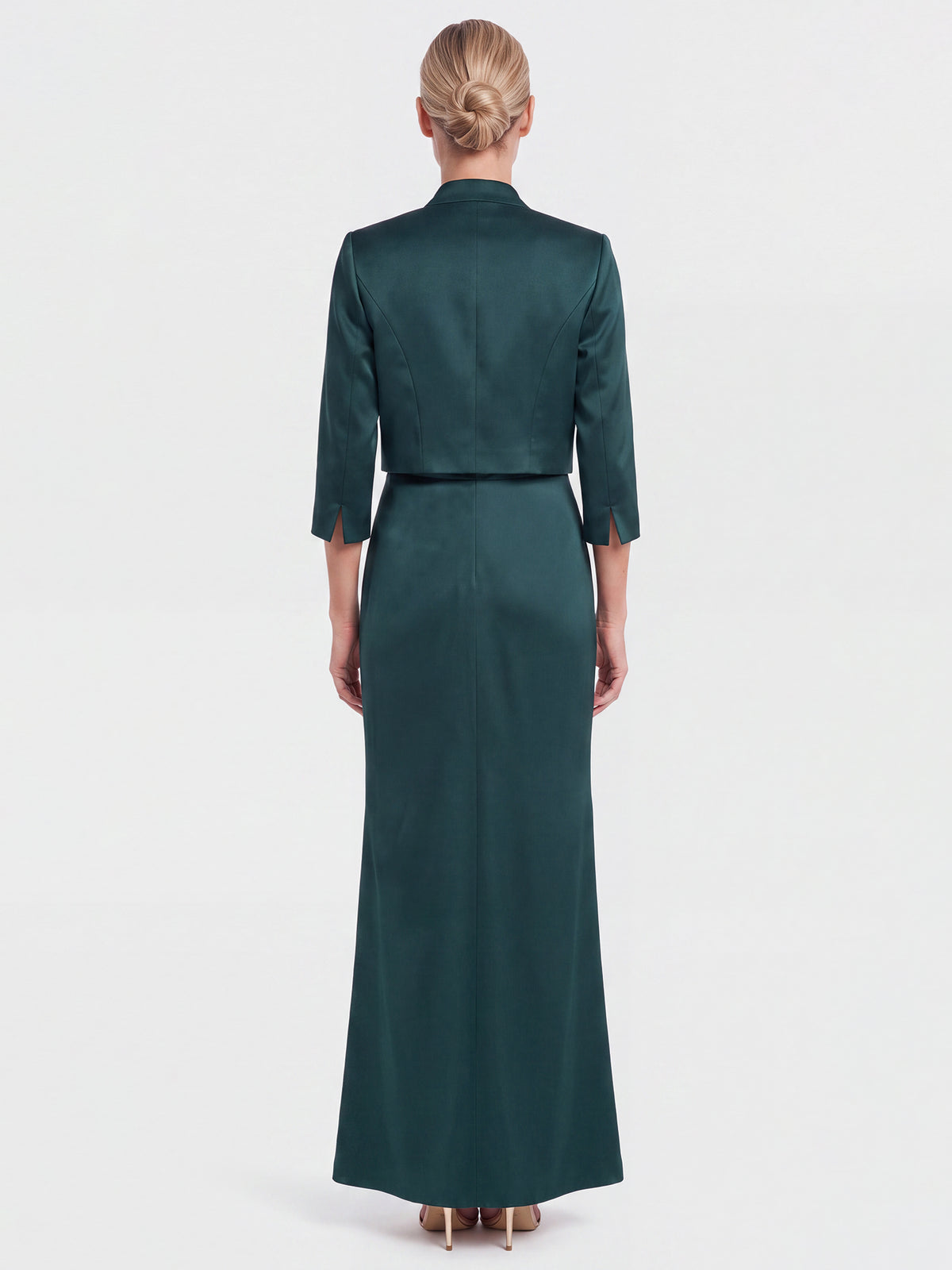 Kleiner Bolero aus elastischer Satinqualität | emerald