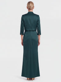 Kleiner Bolero aus elastischer Satinqualität | emerald