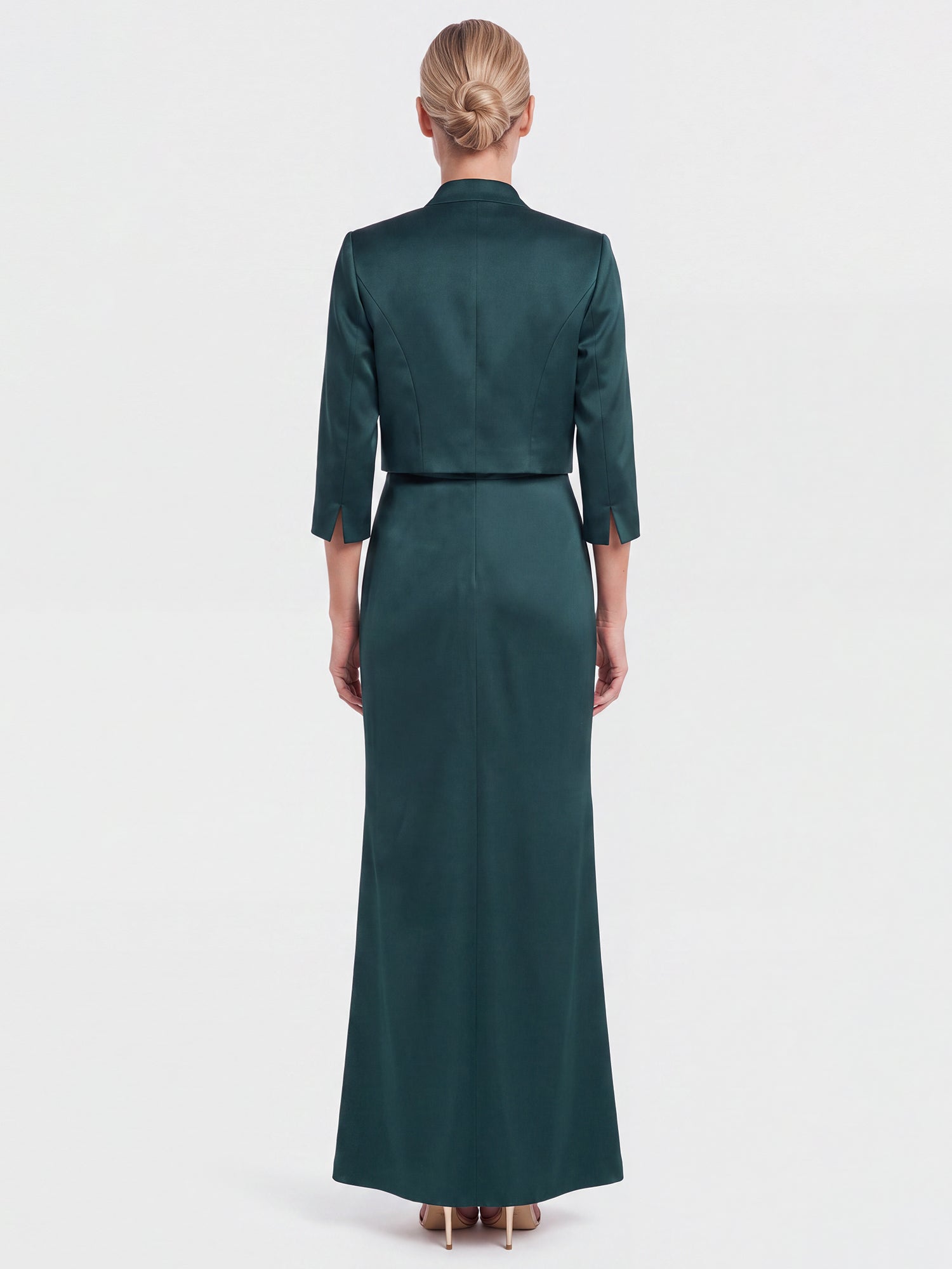 Kleiner Bolero aus elastischer Satinqualität | emerald