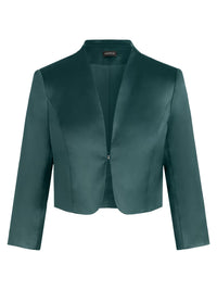 Kleiner Bolero aus elastischer Satinqualität | emerald