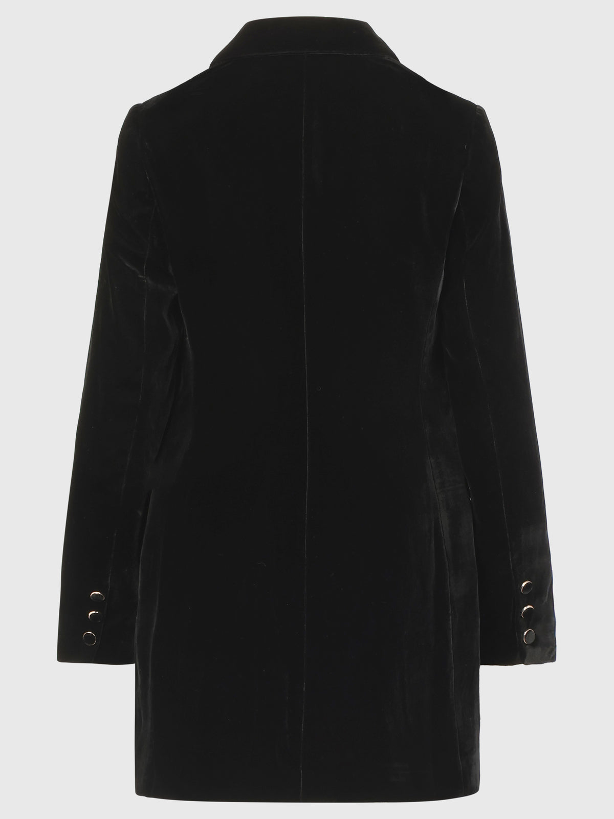 Blazer aus schimmerndem Samt | schwarz