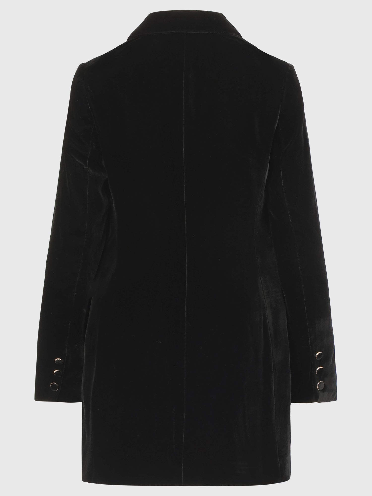 Blazer aus schimmerndem Samt | schwarz