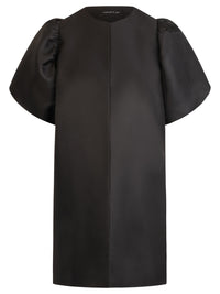 Langer Blazer mit Puffärmeln | schwarz
