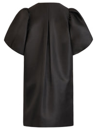 Langer Blazer mit Puffärmeln | schwarz