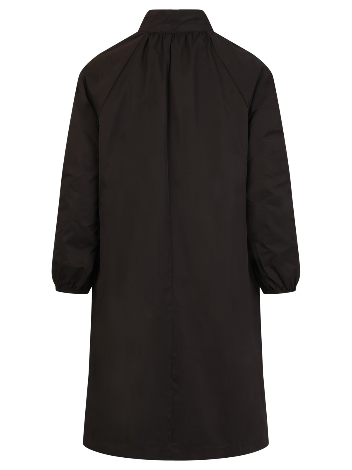 APART Oversized Taftkleid mit Bindekragen | schwarz