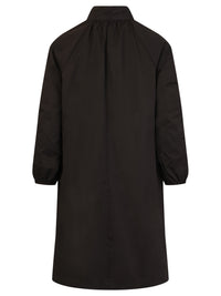 APART Oversized Taftkleid mit Bindekragen | schwarz