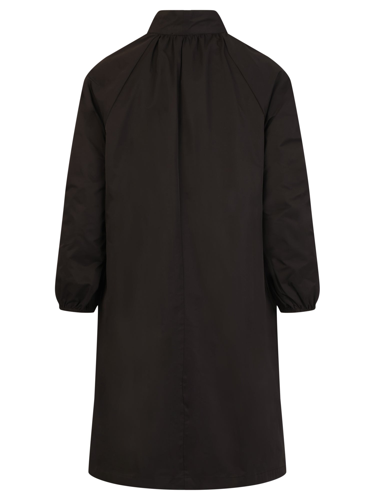 APART Oversized Taftkleid mit Bindekragen | schwarz