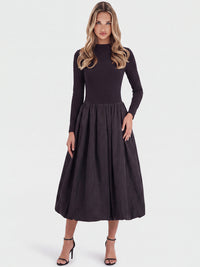 APART Midikleid mit Ballonrock | schwarz