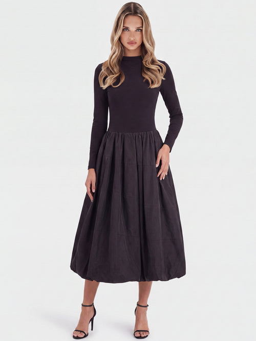 APART Midikleid mit Ballonrock | schwarz image 1