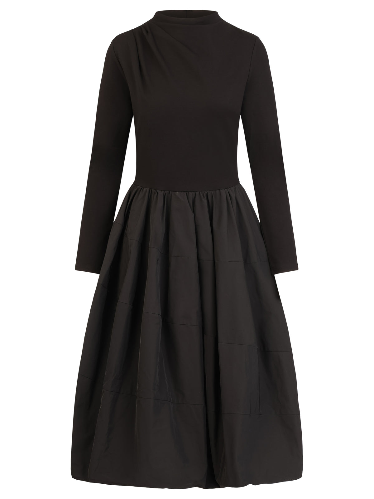 APART Midikleid mit Ballonrock | schwarz