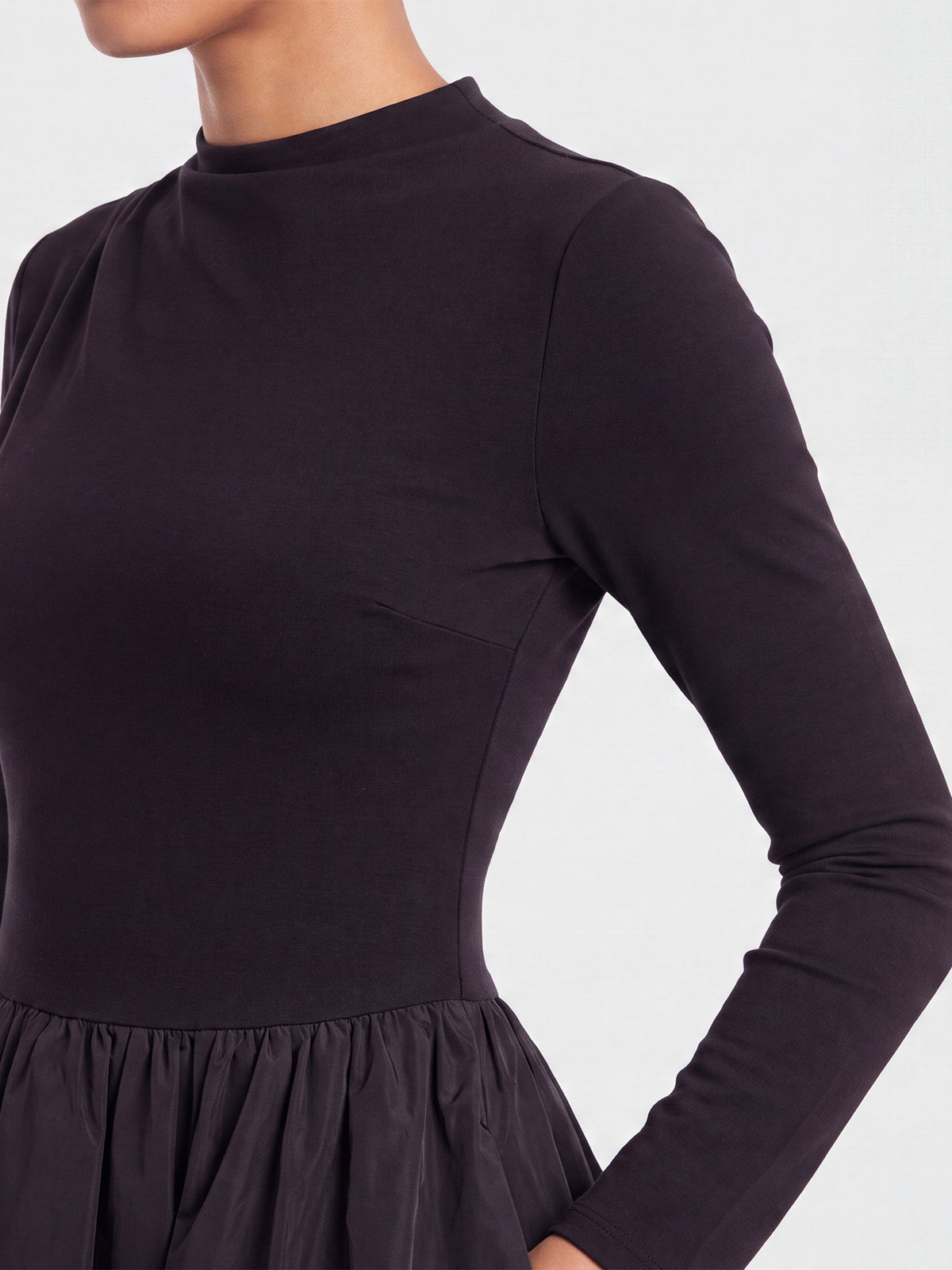 APART Midikleid mit Ballonrock | schwarz