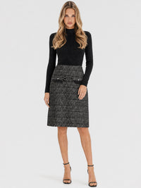 APART Kleid mit Bouclérock | schwarz