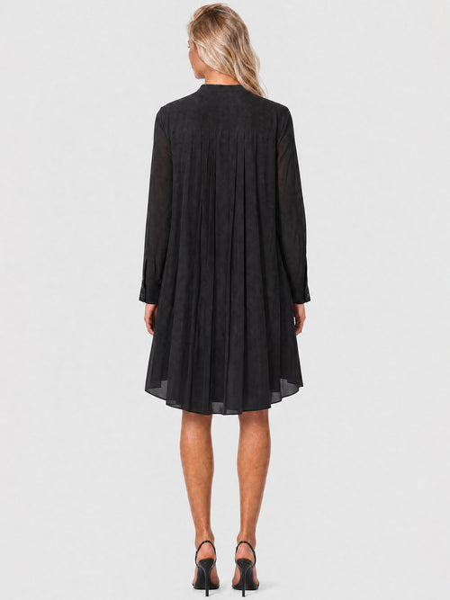 APART Oversized Kleid mit Organza-Blüten | schwarz image 1