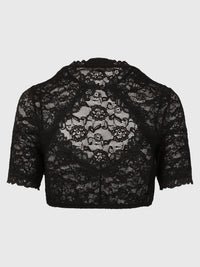 Dirndl-Bluse aus Spitze mit besonderem Ausschnitt | schwarz