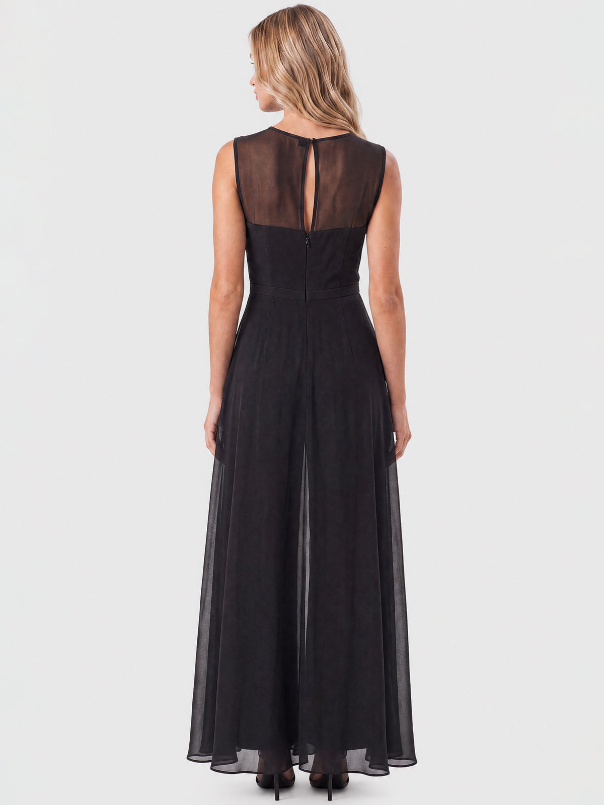 APART Overall mit Chiffon-Cape | schwarz