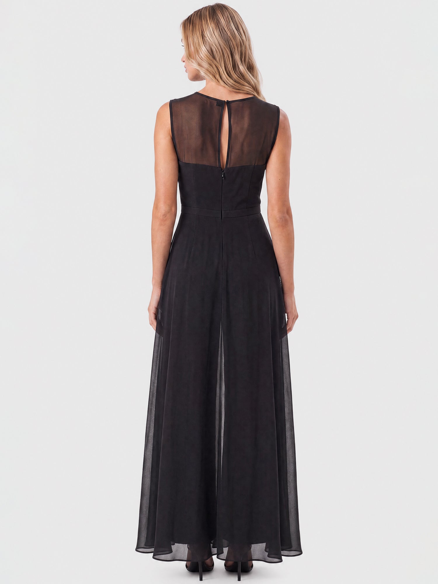 APART Overall mit Chiffon-Cape | schwarz