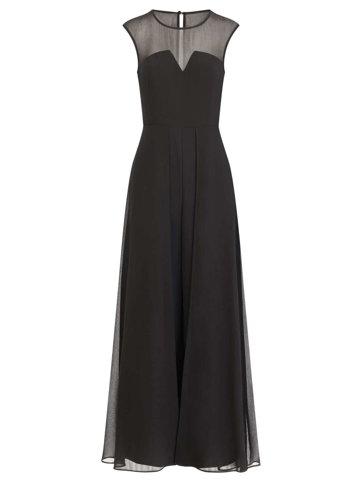 APART Overall mit Chiffon-Cape | schwarz