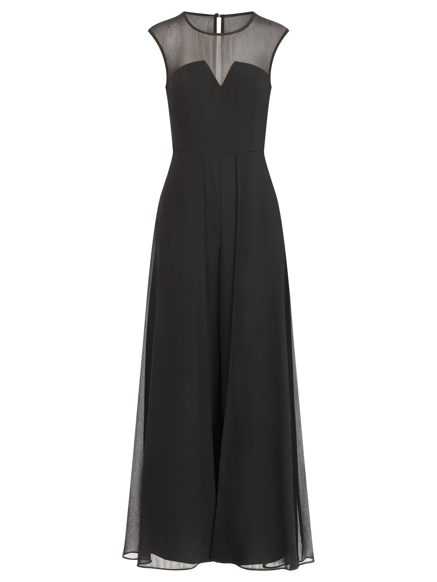 APART Overall mit Chiffon-Cape | schwarz