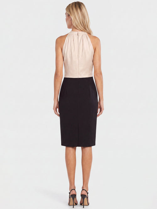 APART Etuikleid im Materialmix | schwarz-champagner image 1