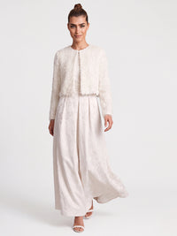 Kurze Fransenjacke mit Fancy Fransen | creme