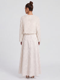 Kurze Fransenjacke mit Fancy Fransen | creme