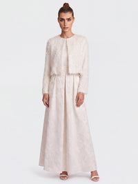 Kurze Fransenjacke mit Fancy Fransen | creme