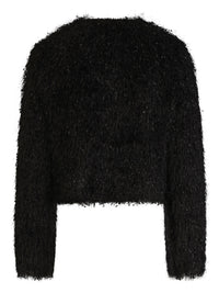 Kurze Fransenjacke mit Fancy Fransen | schwarz
