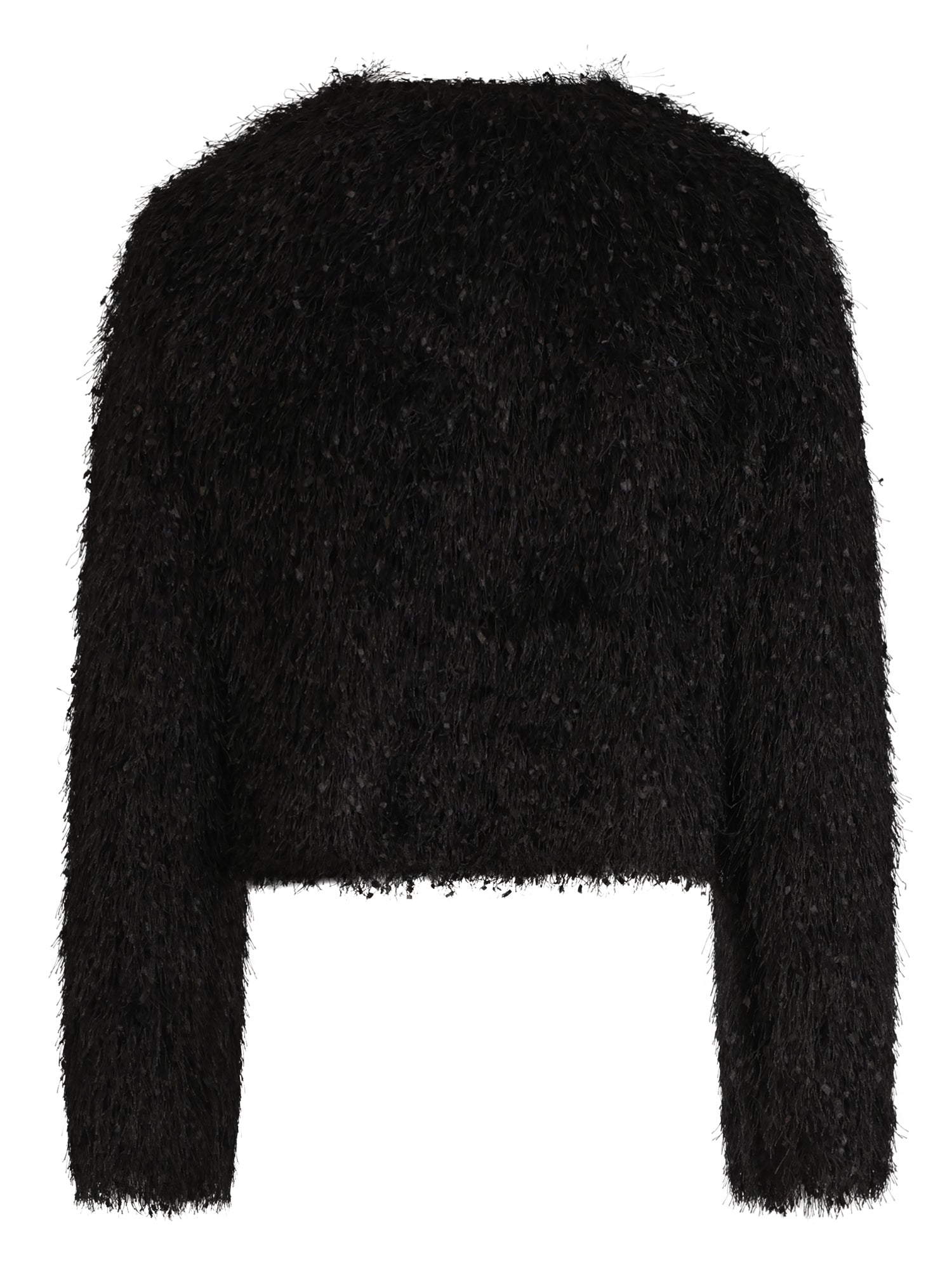 Kurze Fransenjacke mit Fancy Fransen | schwarz