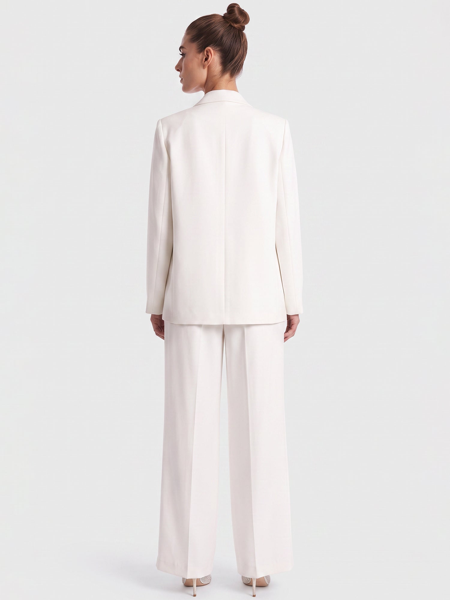Blazer mit Satin-Drapierung | creme