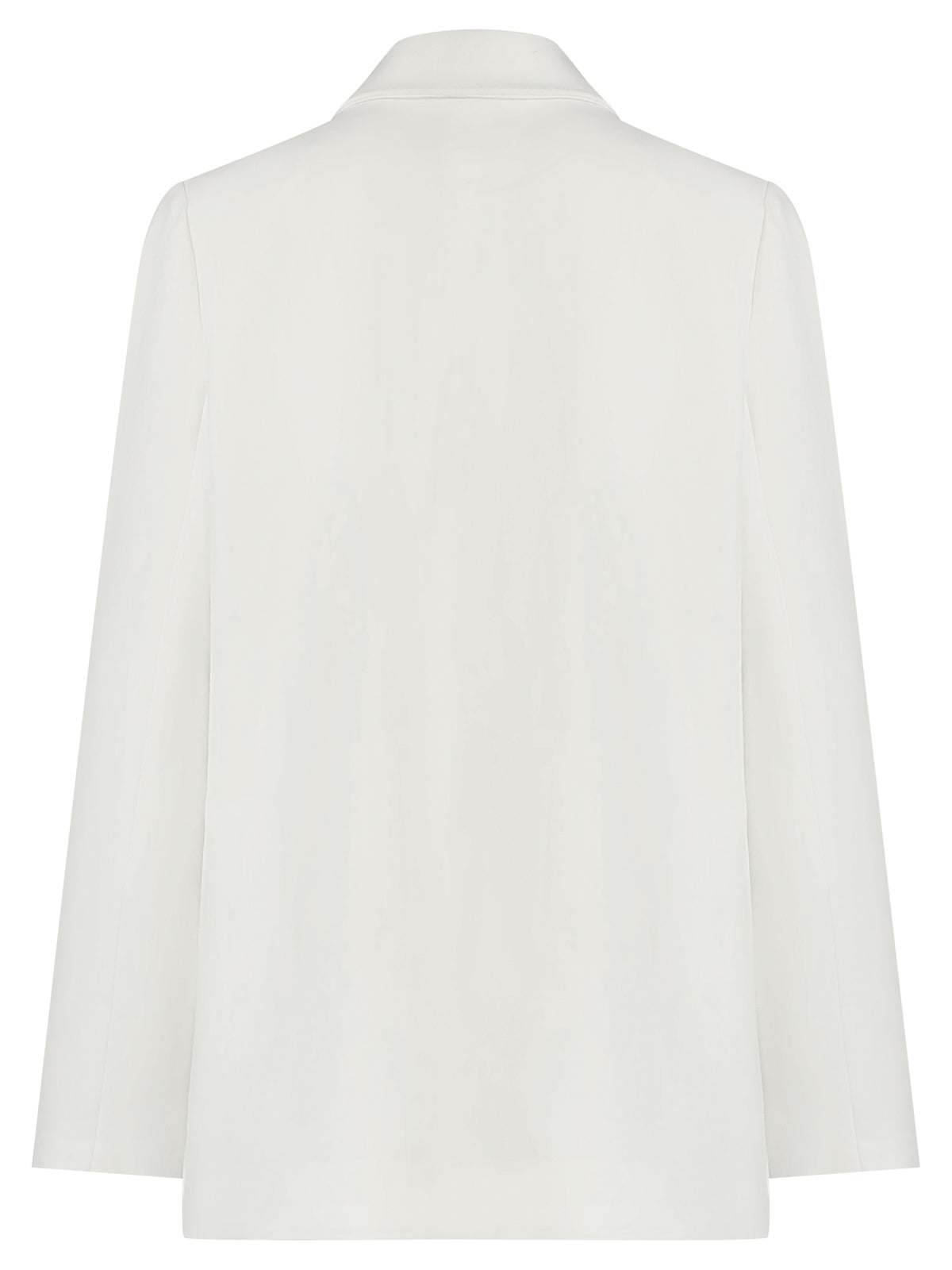 Blazer mit Satin-Drapierung | creme