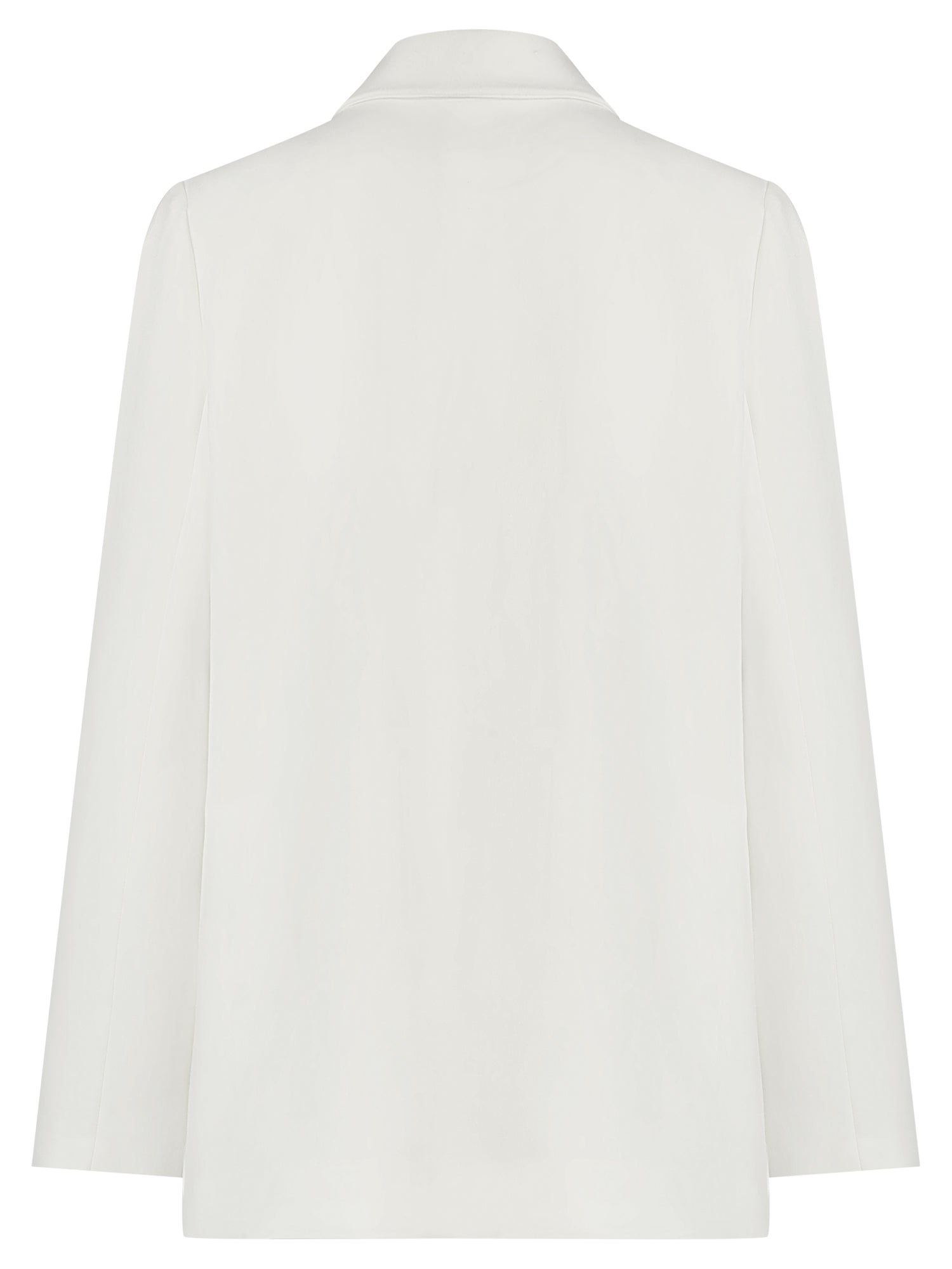 Blazer mit Satin-Drapierung | creme