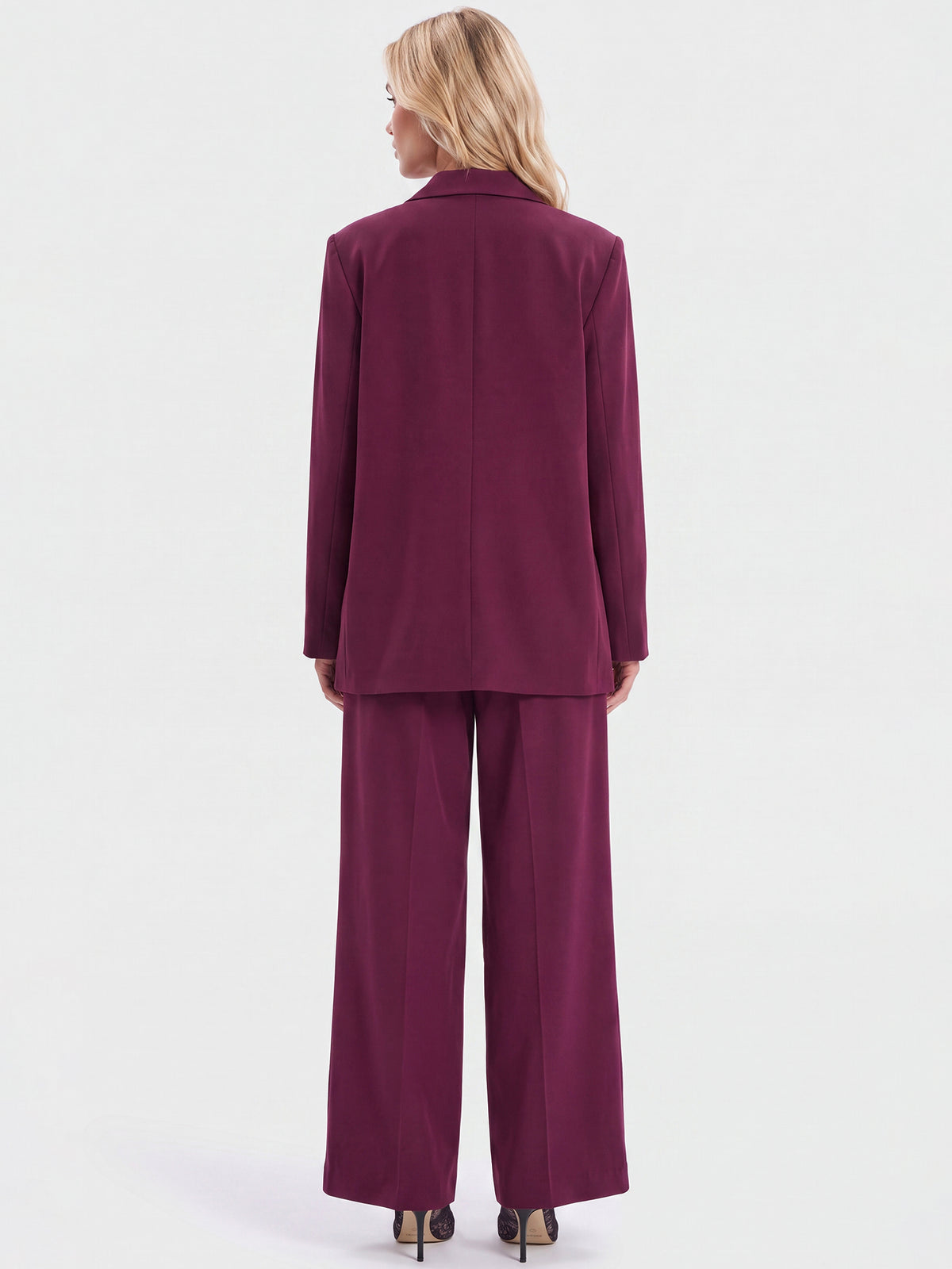 Blazer mit Satin-Drapierung | weinrot