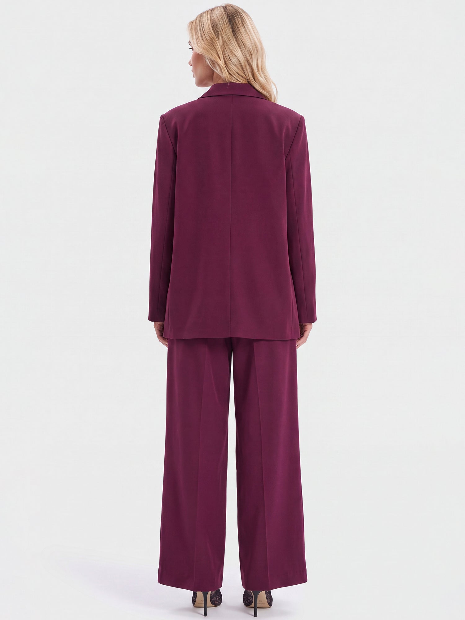 Blazer mit Satin-Drapierung | weinrot