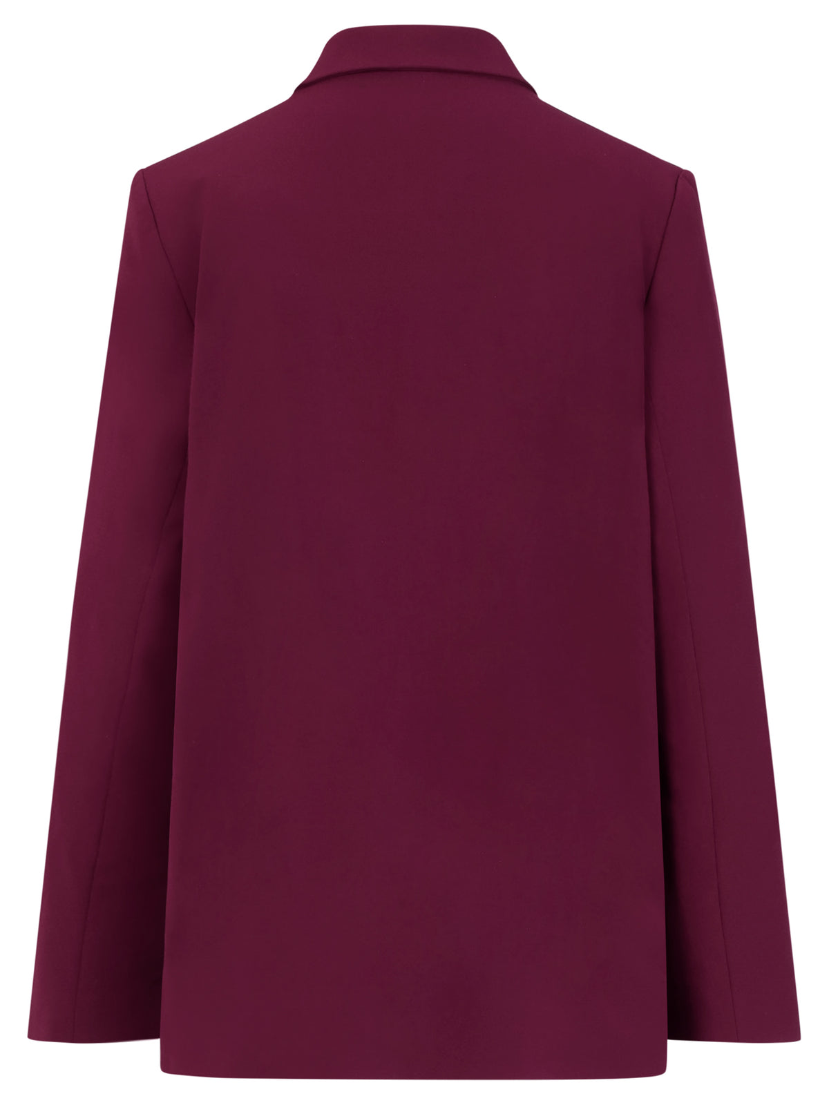 Blazer mit Satin-Drapierung | weinrot