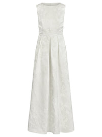 APART Langes Jacquardkleid mit Blütendessin | creme